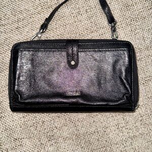 NWOT The Sak Black Leather Crossbody Wallet Purse Bag
